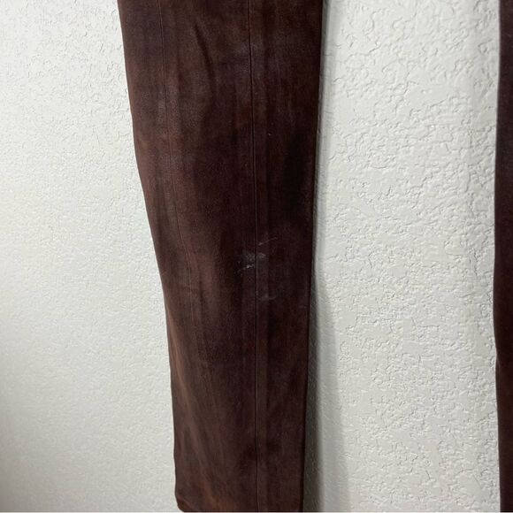 Joie Brown Lamb Leather Pants Size 12 - Picture 2 of 10